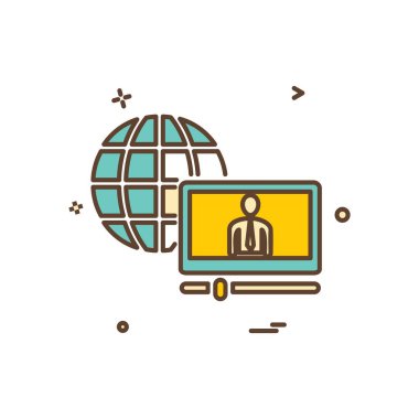 Küre simge tasarlamak vektör