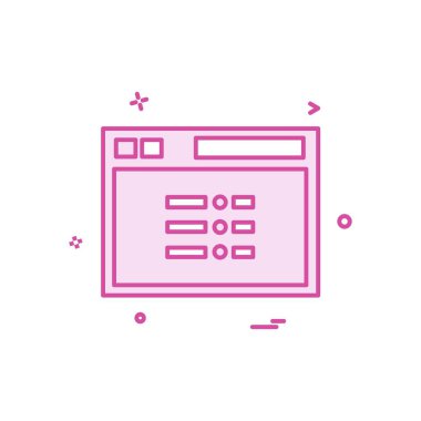 Web yerleşim simgesi tasarım vektörü