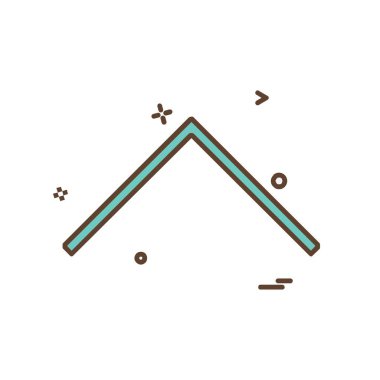 Yukarı ok simgesi tasarım vektörü