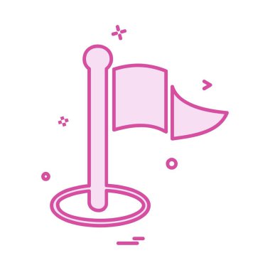 Bayrak simgesi tasarım vektörü 