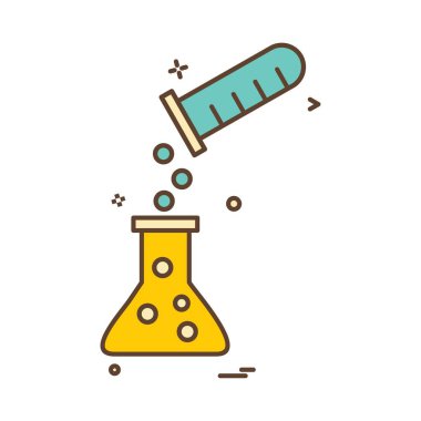 Tüp simgesi tasarım, renkli vektör çizim