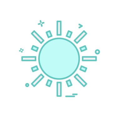 Güneş simgesi tasarım vektörü