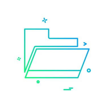 Klasör simge tasarlamak vektör