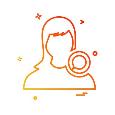 Kadın simge tasarlamak vektör