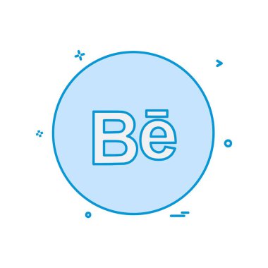 Behance düz simge vektör çizim 
