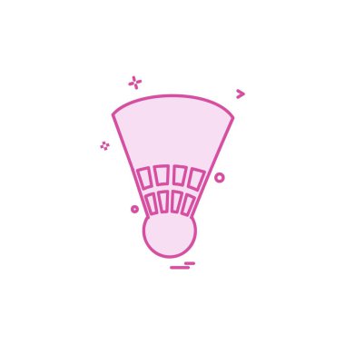 Badminton simge tasarlamak vektör