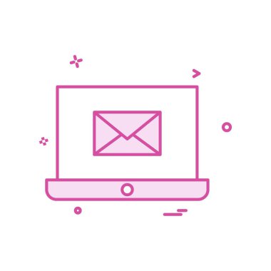 dizüstü e-posta simge vektör tasarımı