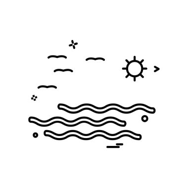 Yüzme simgesi tasarım vektörü