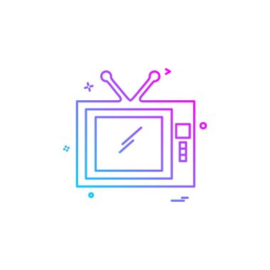 Bilgisayar ekran düz simge vektör çizim 