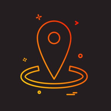 Gezinti simgesi tasarım, renkli vektör çizim