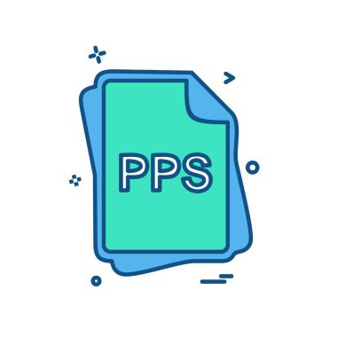 PPS dosya türü simge tasarlamak vektör