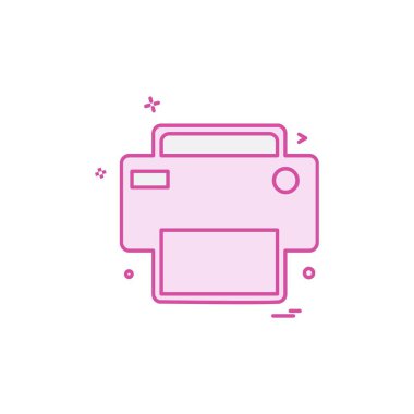 Yazıcı simgesi tasarım vektörü