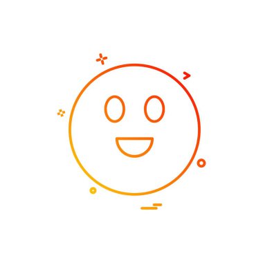 Emoji simgesi tasarım, renkli vektör çizim