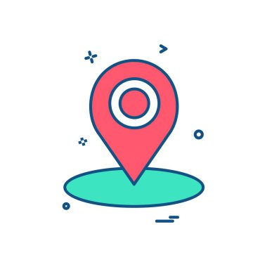 harita konumu gps simge vektör tasarımı