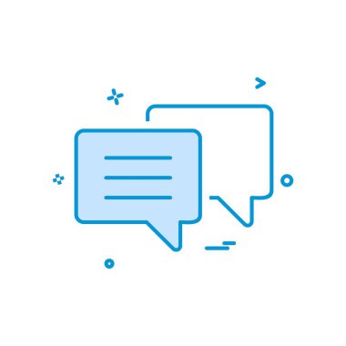 metin sohbet kabarcık simge vektör tasarımı