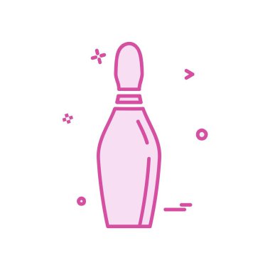 Bowling simgesi tasarım vektörü