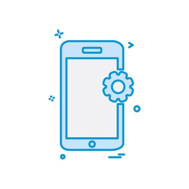 Mobil simge tasarım vektörü