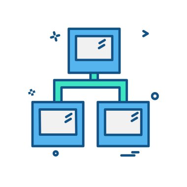 Ağ simgesi tasarım vektörü