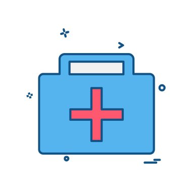 İlk yardım kutusu simge tasarlamak vektör