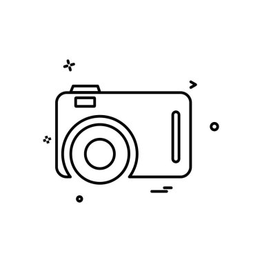 Kamera simgesi tasarım vektörü