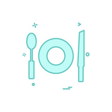 Gıda simgesi tasarım vektörü