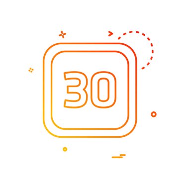 30 tarihi takvim simge tasarlamak vektör