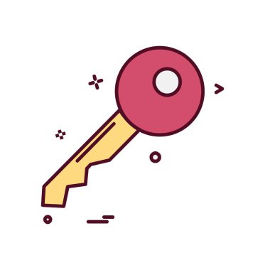 kilit düz simge vektör çizim 