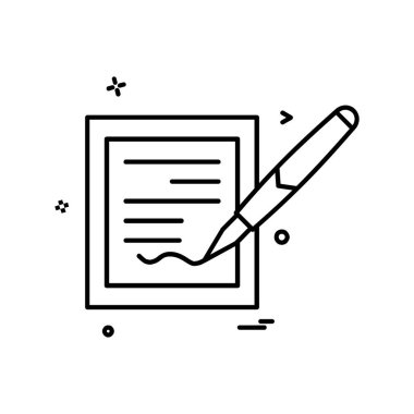 Belge simgesi tasarım vektörü