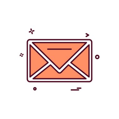 İleti simgesi tasarım vektörü