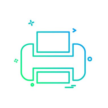 Yazıcı simgesi tasarım, vektör çizim