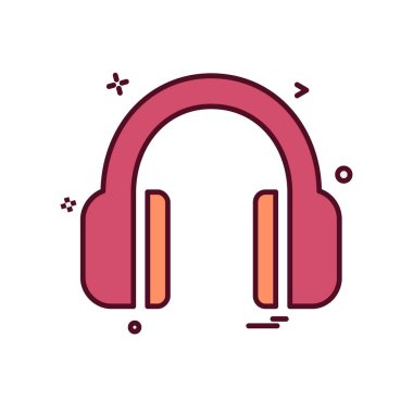 Kulaklık simge tasarlamak vektör
