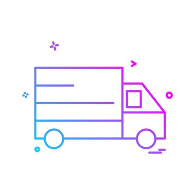 Kamyon simgesi tasarım vektörü