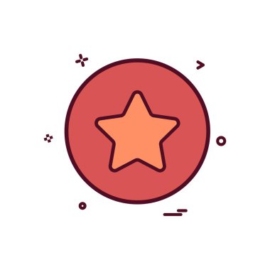 yıldız temel simge vektör tasarımı