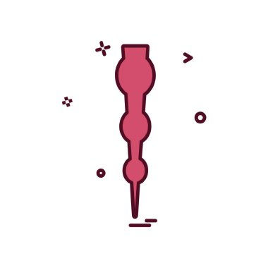 PIN düz simge vektör çizim 