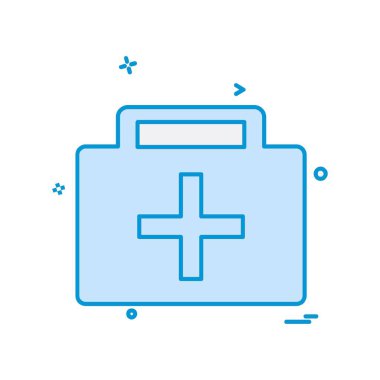 İlk yardım kutusu simge tasarlamak vektör