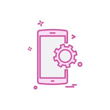 Mobil simge tasarım vektörü