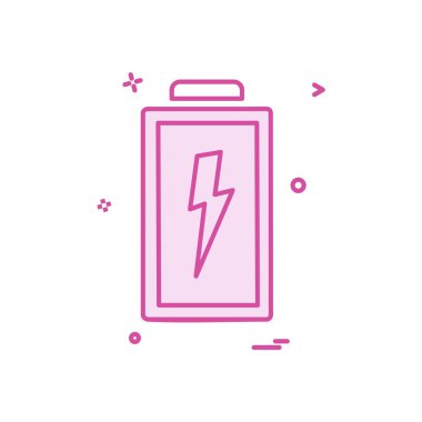 Batarya simgesi tasarım vektörü