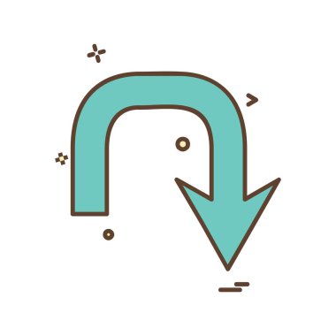 Ok simgesi tasarım vektörü