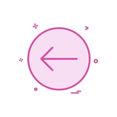 ok sol simge vektör tasarımı