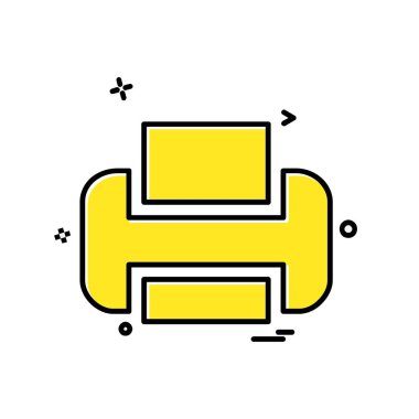 Yazıcı simgesi tasarım vektörü