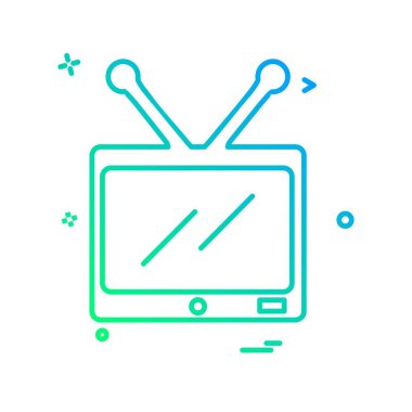TV simgesi tasarım vektörü