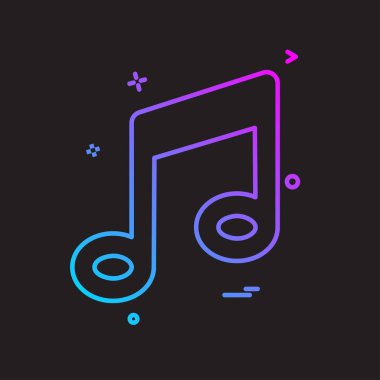 Müzik simge tasarlamak vektör