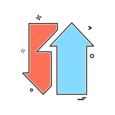 Ok simgesi tasarım vektörü