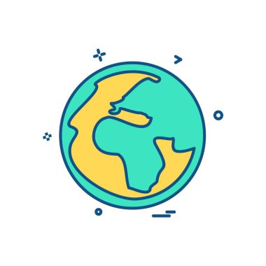 Küre simge tasarlamak vektör