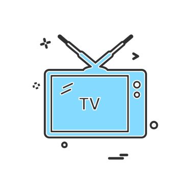 TV simgesi tasarım vektörü