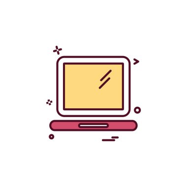 Dizüstü simge vektör tasarımı