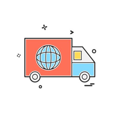 Kamyon simgesi tasarım vektörü