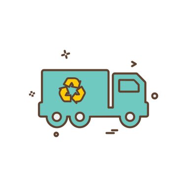 Kamyon simgesi tasarım vektörü