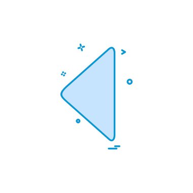 Sol ok simgesi tasarım vektörü