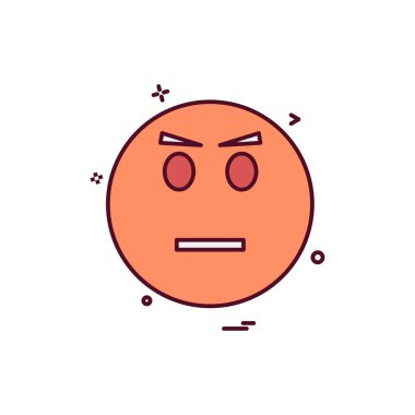 Emoji simgesi tasarım, renkli vektör çizim